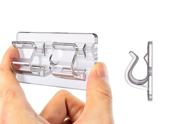 TidyHelper Clear Adhesive Light Clips Sturdy Durable Outdoor-2