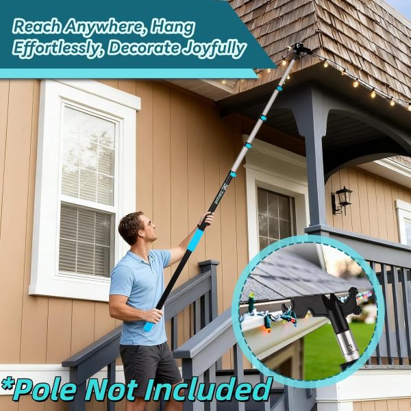 FancyEagle Light Hanging Hook ABS Plastic Extension Pole-2