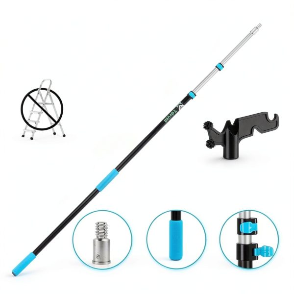 Tdrynl Telescoping Light Pole Aluminum Hook Outdoor-1