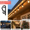 Kihanyoh Christmas Light Clips Plastic Gutter Hooks Reusable-2