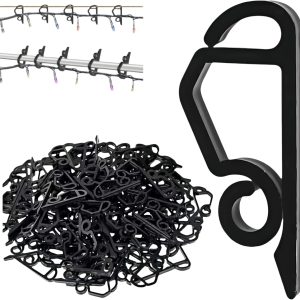 Kihanyoh Christmas Light Clips Plastic Gutter Hooks Reusable-0