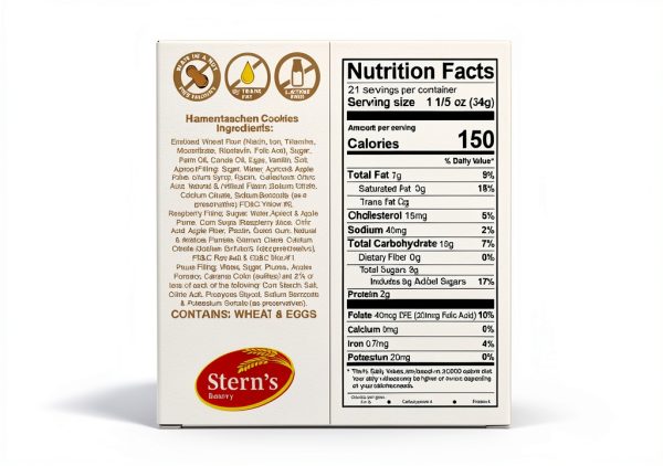 Sterns Bakery Hamentaschen Cookies Fruit Filled Kosher Gift-1