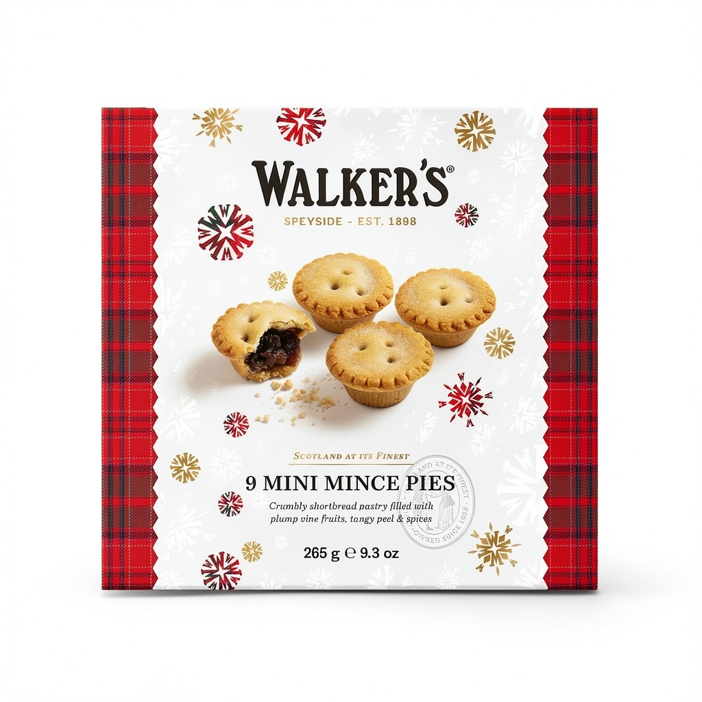 Walkers Shortbread Cookies displayed on a kitchen counter