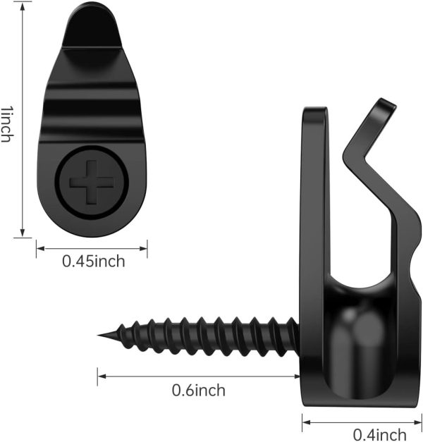 Gezidea Plastic Wall Hooks Windproof Rustproof 10lb Capacity-3