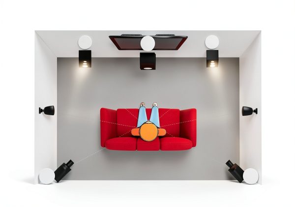 Mini Satellite Speaker Pyle ABS Wall Mount Theater-7