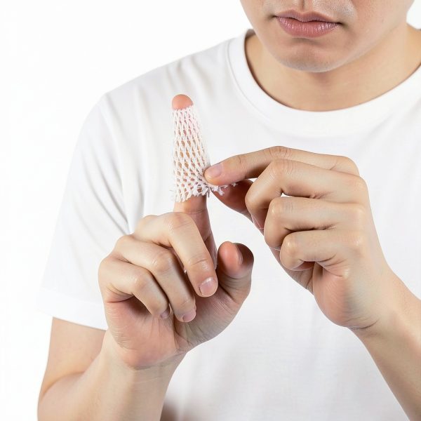 Tubular Bandage 3 Rolls Finger Gauze APLZGMG 2m Elastic Mesh Net White-6