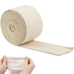 Tubular Bandage Size F Cotton Stockinette Tubing Elasticated Tubular Compression Support Bandages First Aid for Leg Arm 3.9’’ x 5.46yd-0