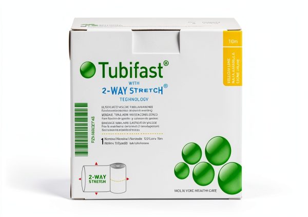 Molnlycke Tubifast Yellow Line with 2-Way Stretch 10.75cm x 10m 1/bx 2440-0